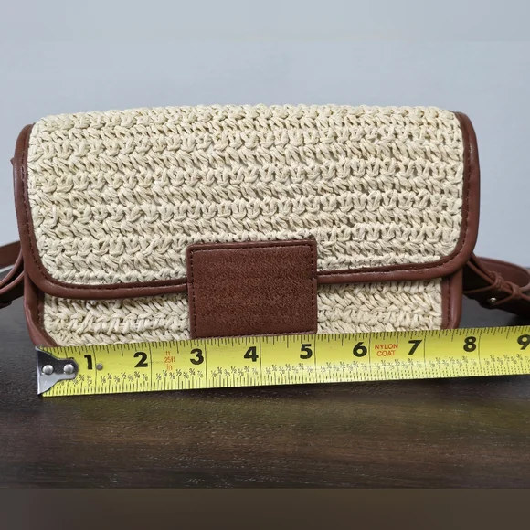 NWOT Ann Taylor LOFT Raffia Shoulder Bag/Crossbody - Picture 9 of 12